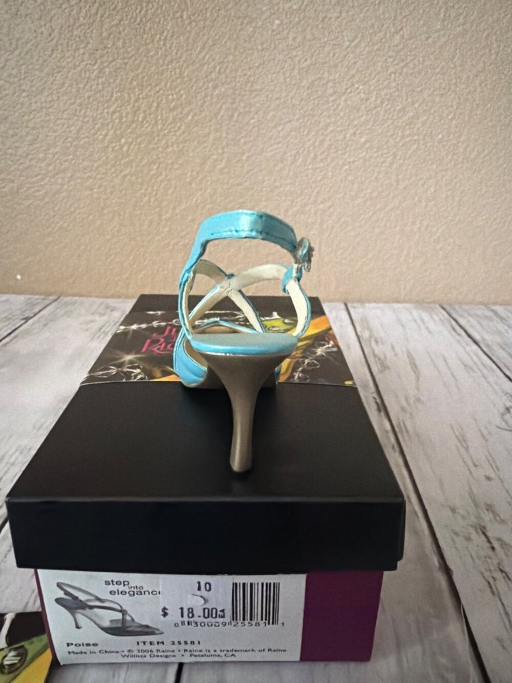 2006 Just the Right Shoe by Raine "Poise" Mini Shoe Figurine #25581 NEW w/Box - Picture 6 of 13
